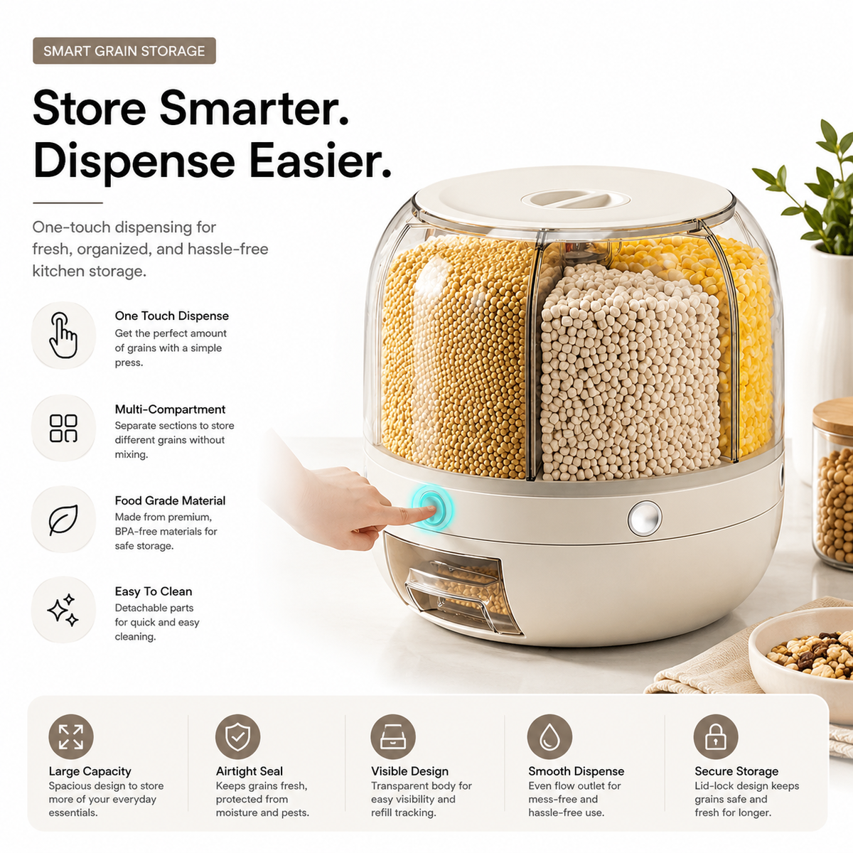 GrainVault™ 360 Smart Dispenser