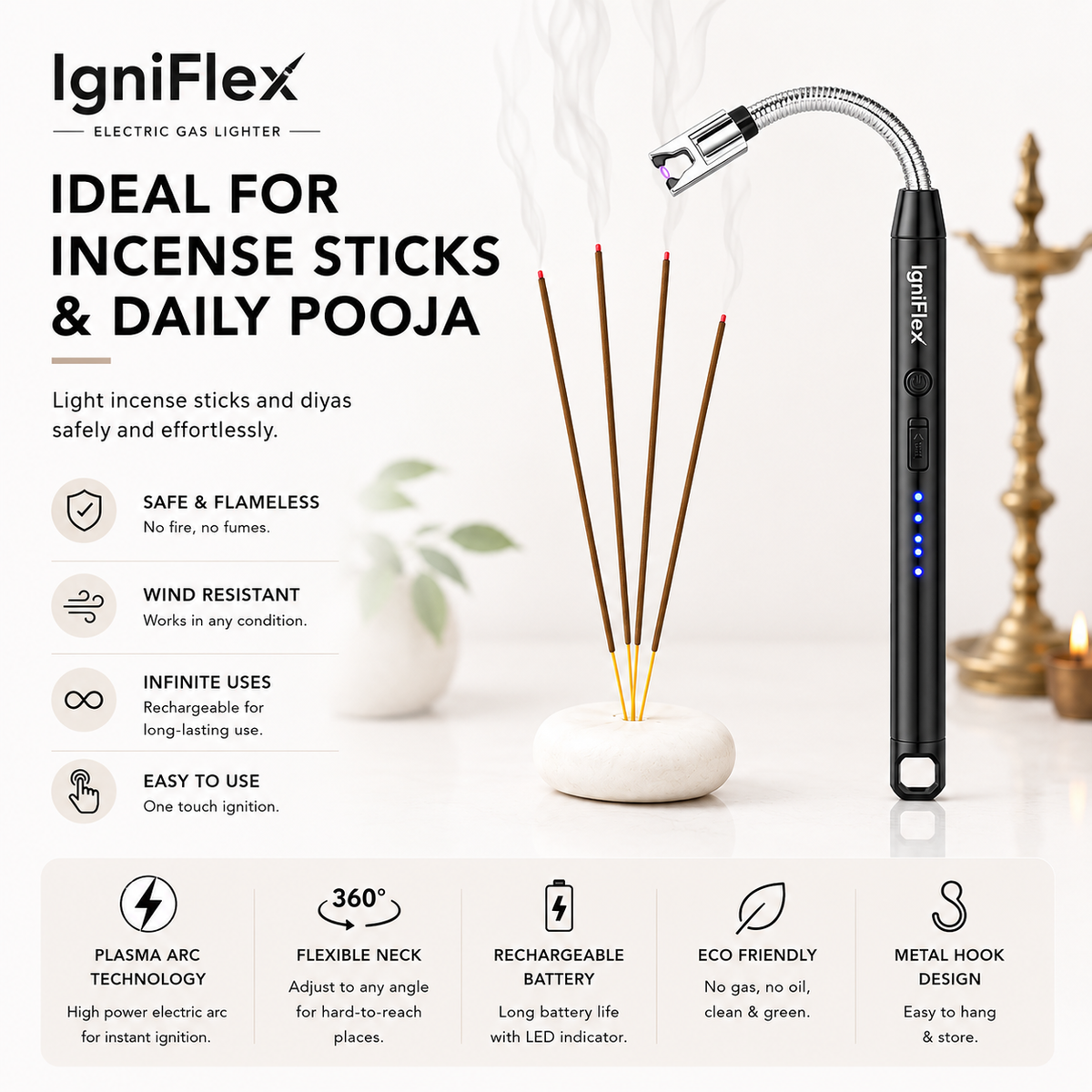 IgniFlex™ Rechargeable Arc Lighter
