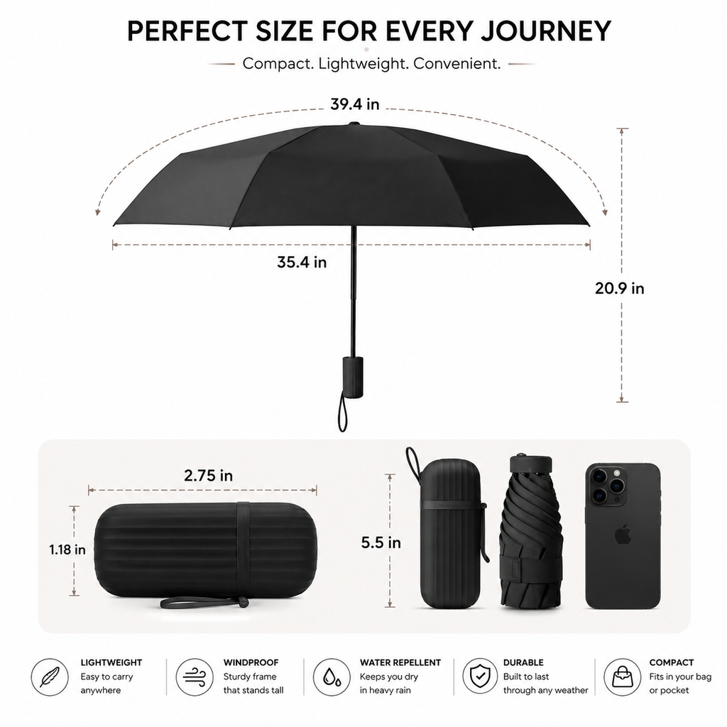 EverDry™ UV Travel Umbrella