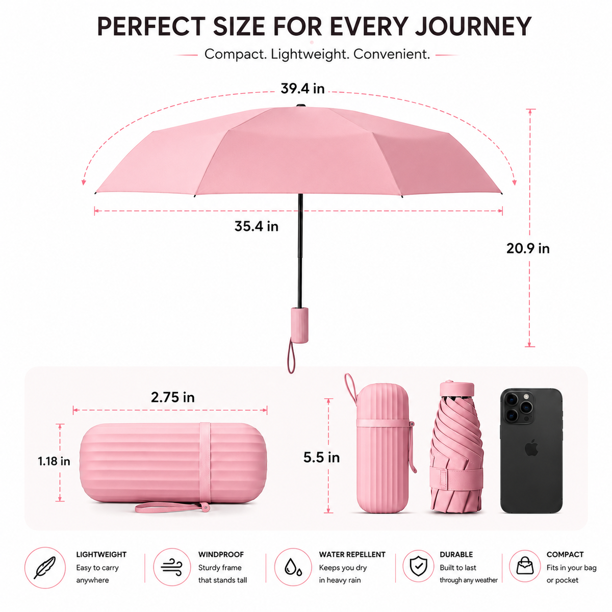 EverDry™ UV Travel Umbrella