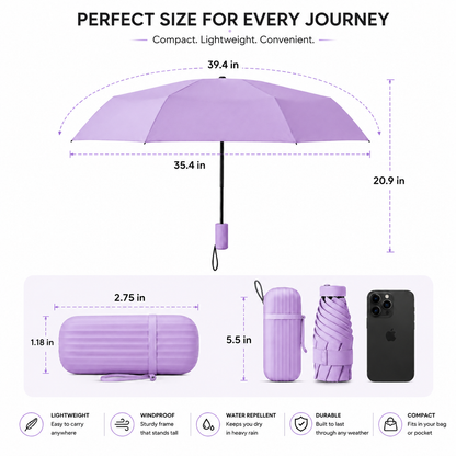EverDry™ UV Travel Umbrella
