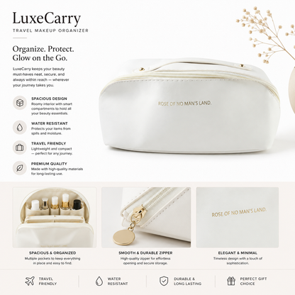 LuxeCarry Makeup Organizer - Waterproof Compact Makeup Organizer