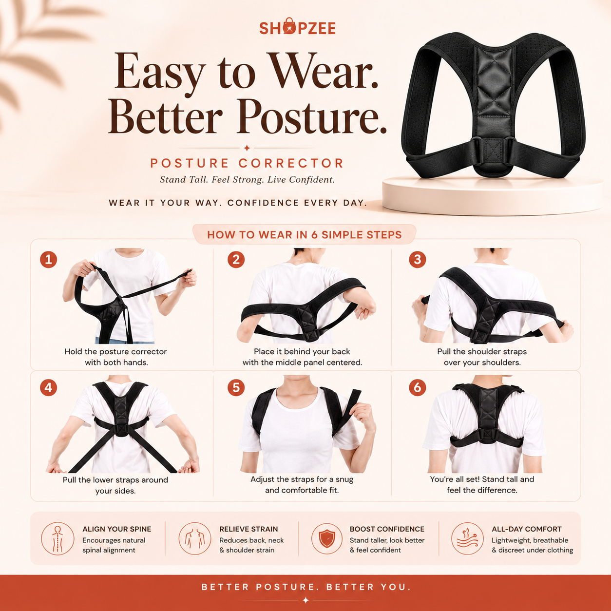 Back Posture Corrector Brace Shoulder Back Posture Corrector Back Pain Posture Corrector