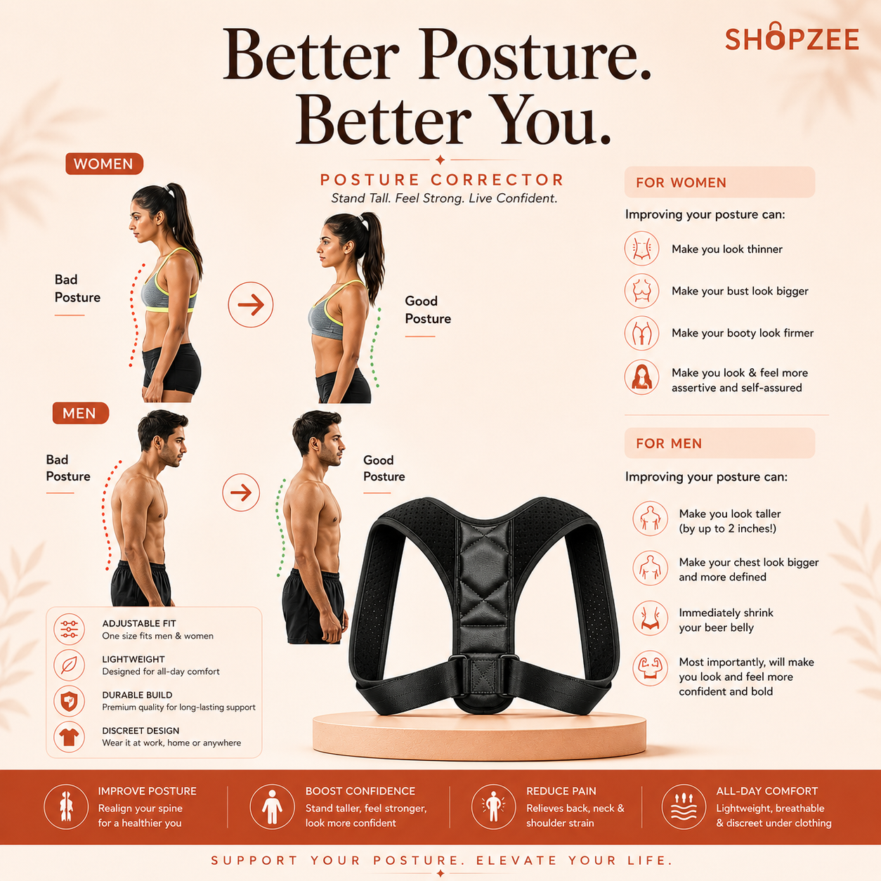 Back Posture Corrector Brace Shoulder Back Posture Corrector Back Pain Posture Corrector