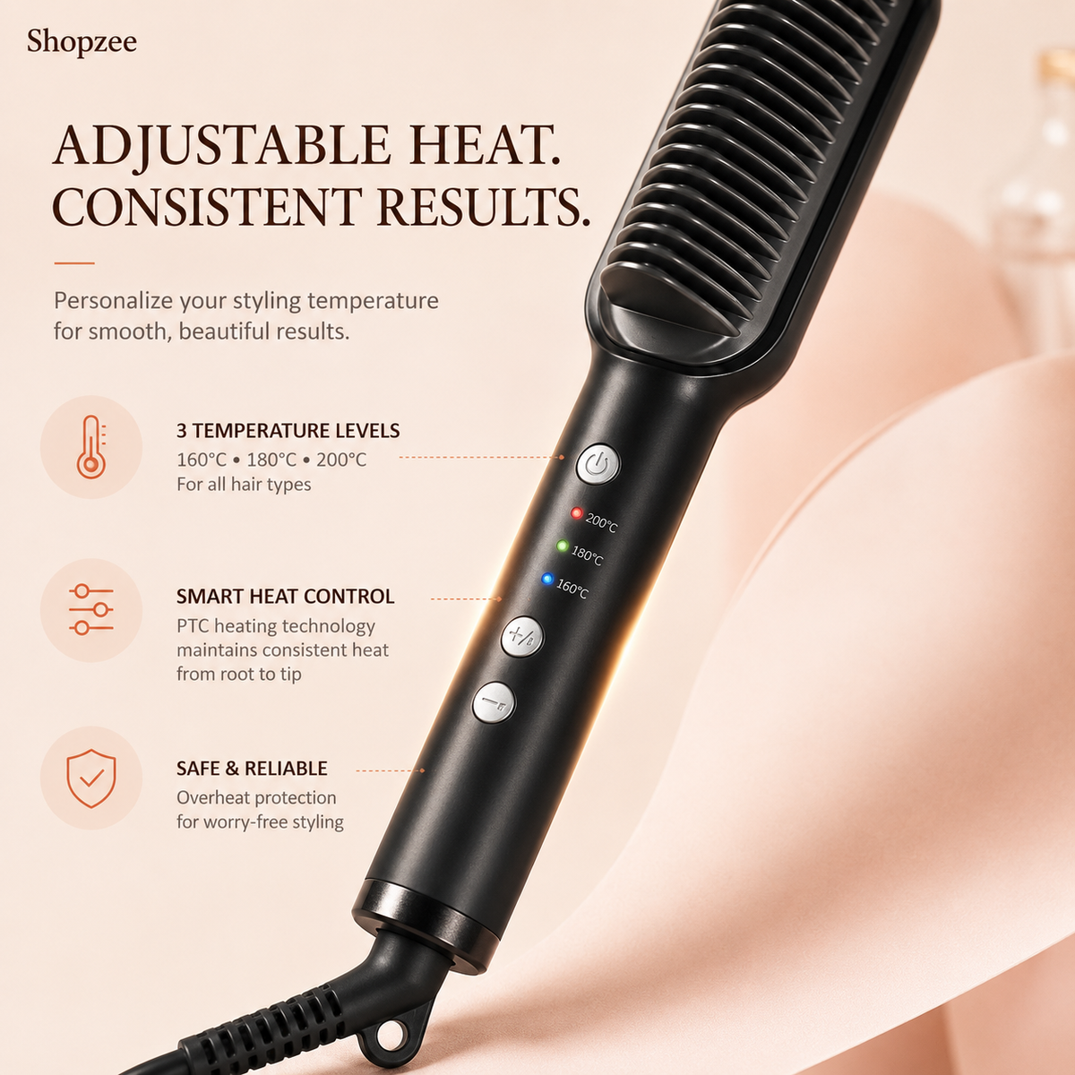 SleekPro™ Hair Straightening Brush