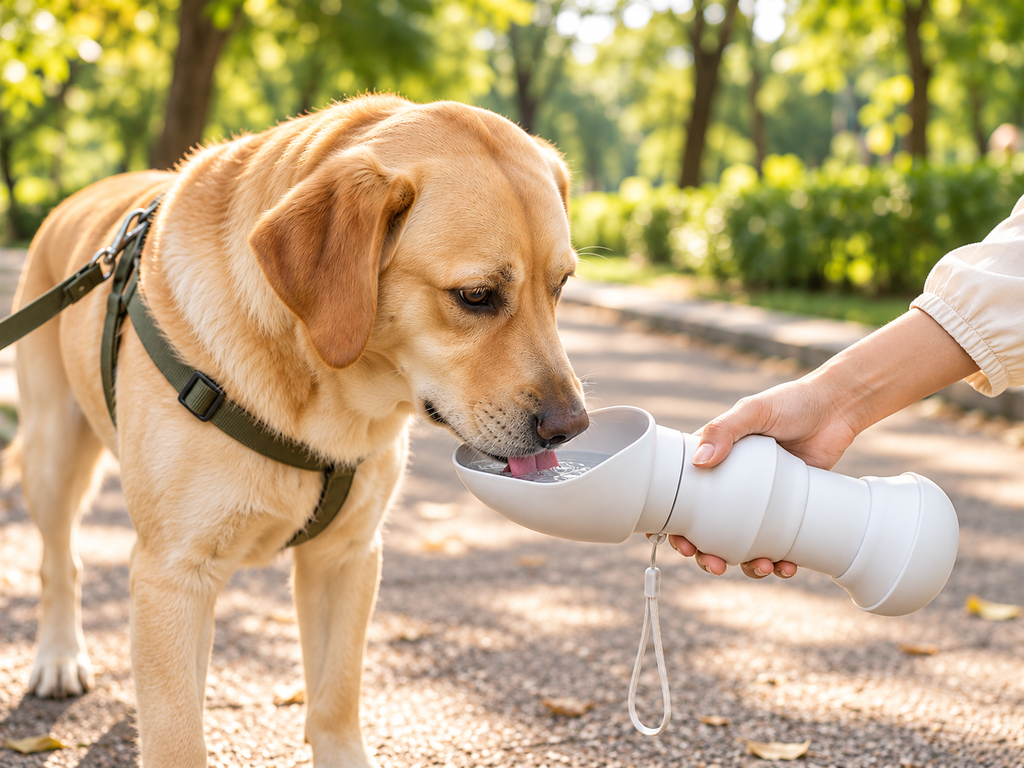 Shopzee Portable Pet Water Bottle with Bowl