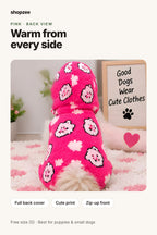 Shopzee Snuggly Fleece Hoodie for Small Dogs