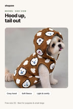 Shopzee Snuggly Fleece Hoodie for Small Dogs