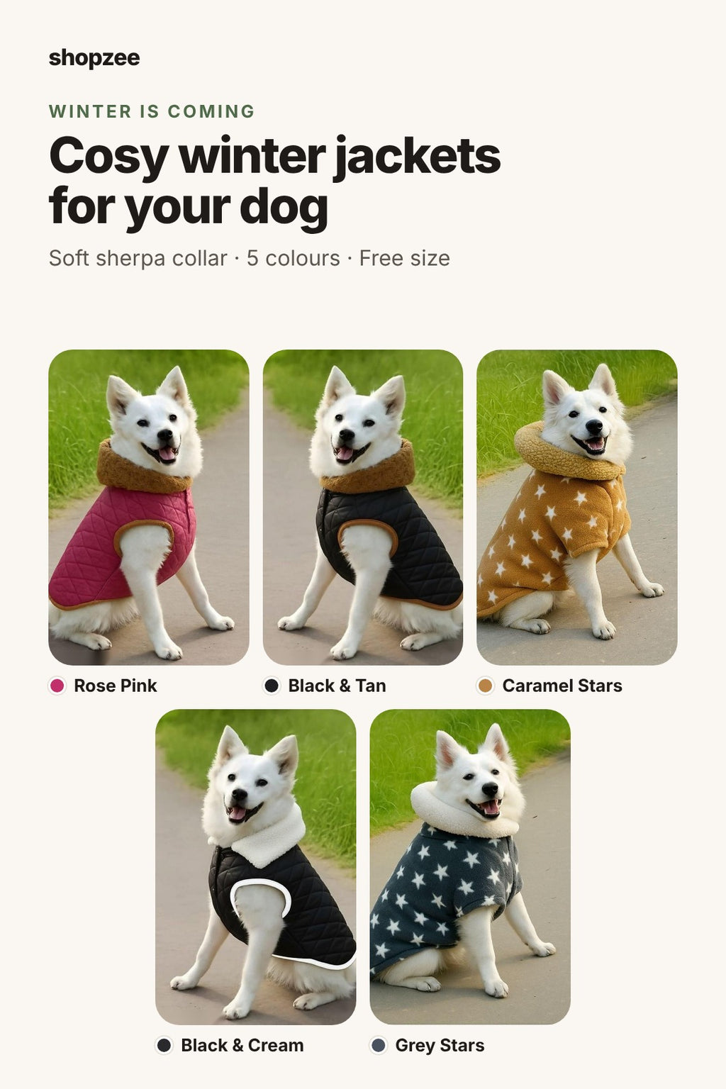 Shopzee Cosy Winter Jacket for Dogs